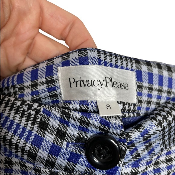 Privacy Please | NWOT Sloane Pant & Avalon Top Set in Blue/Black Plaid Small - Picture 9 of 13
